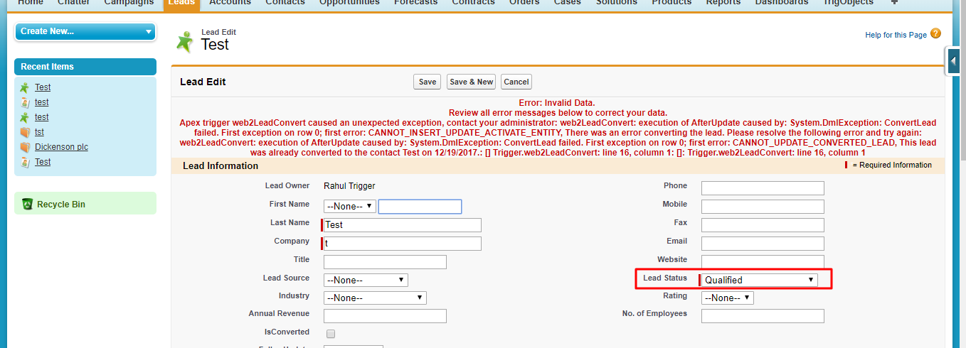 Error i am getting