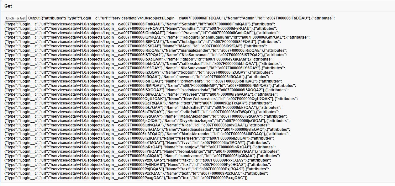 partial output