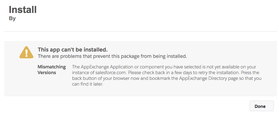 Can't Install App