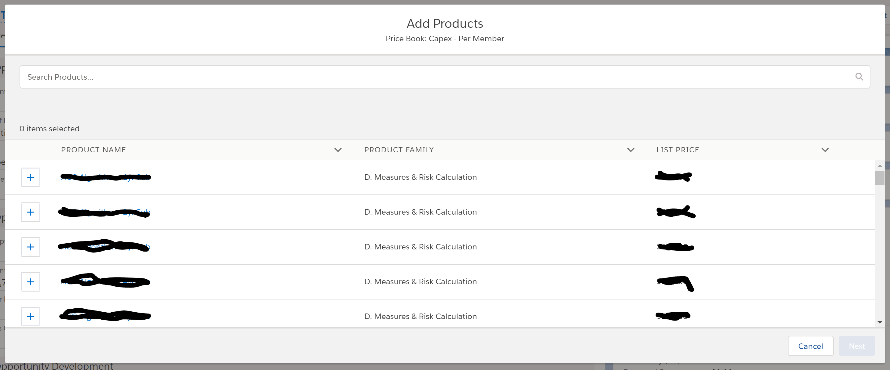 Add products page