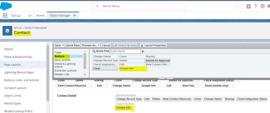 Assigned to stated Contact Layout
