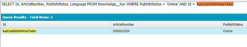 SOQL Query with specific ID result