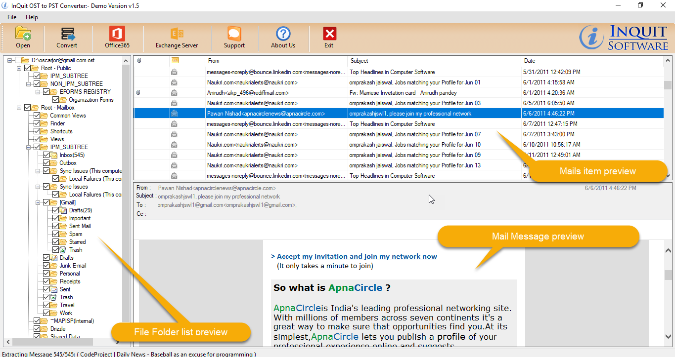 OST to PST Converter