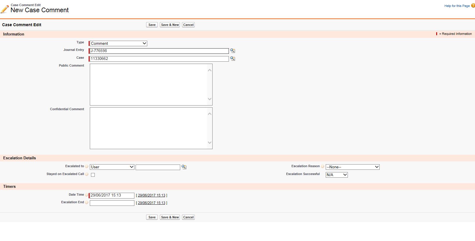 Screenshot of when the hyperlink is clicked