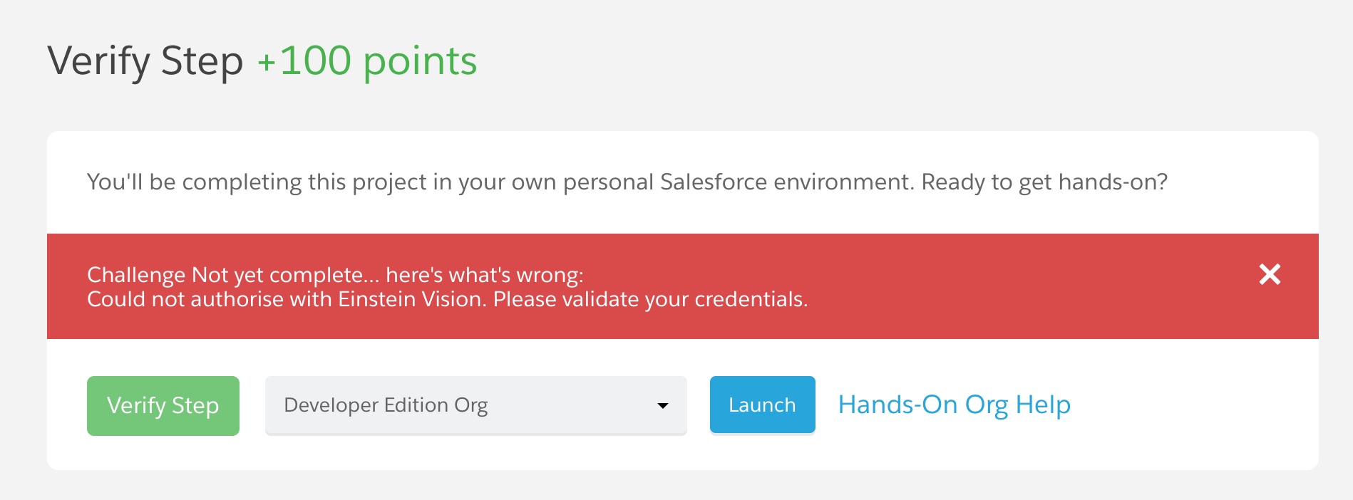 Challengre error