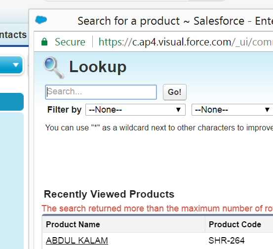 Unable to Query using the Product Code