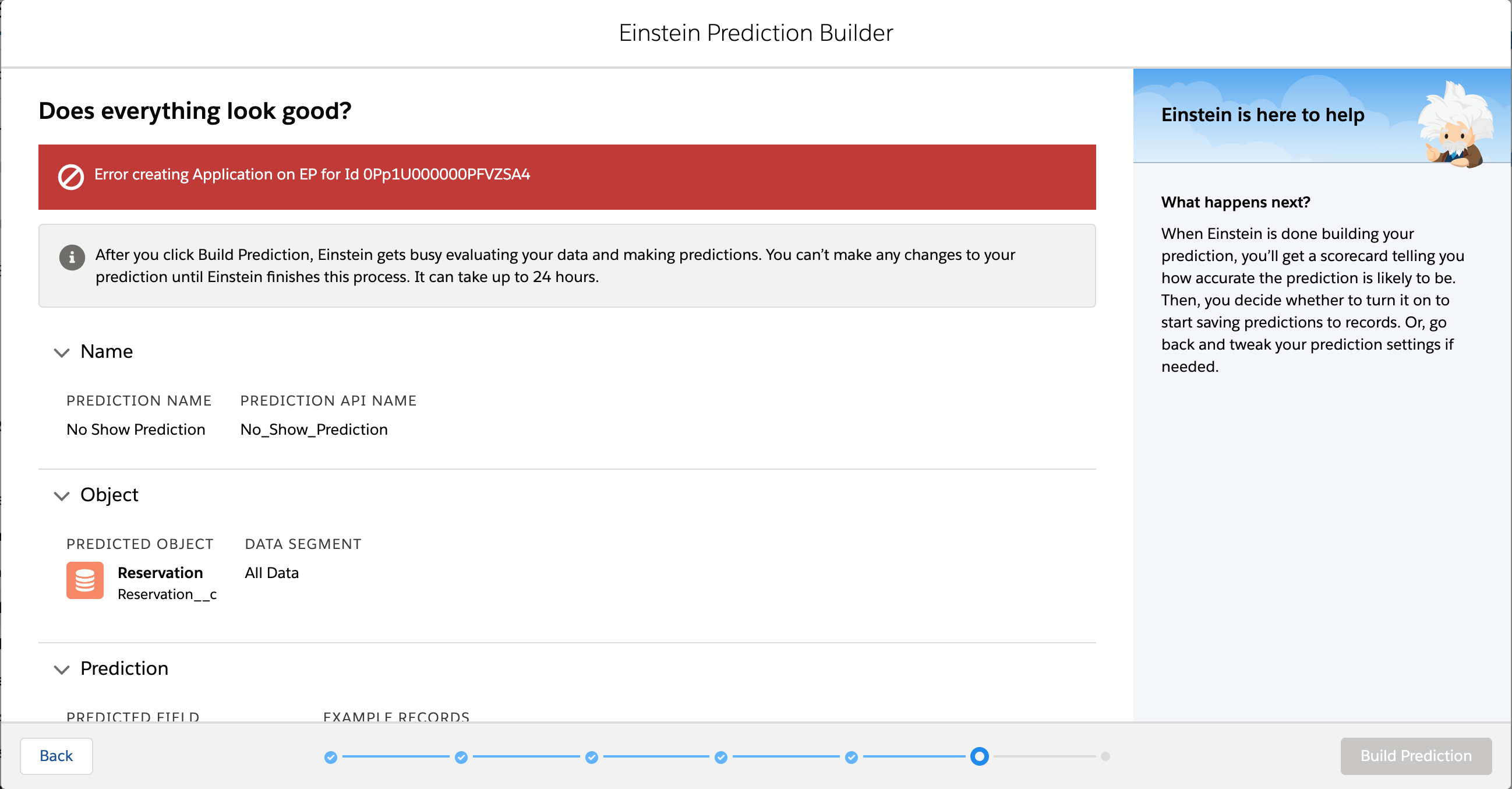 Error which creating prediction