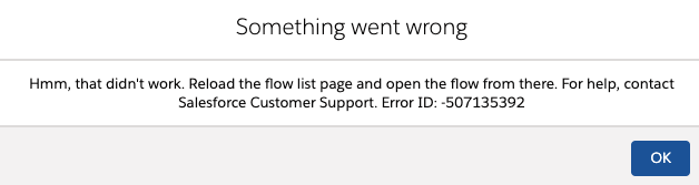 Error message