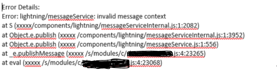 Error details