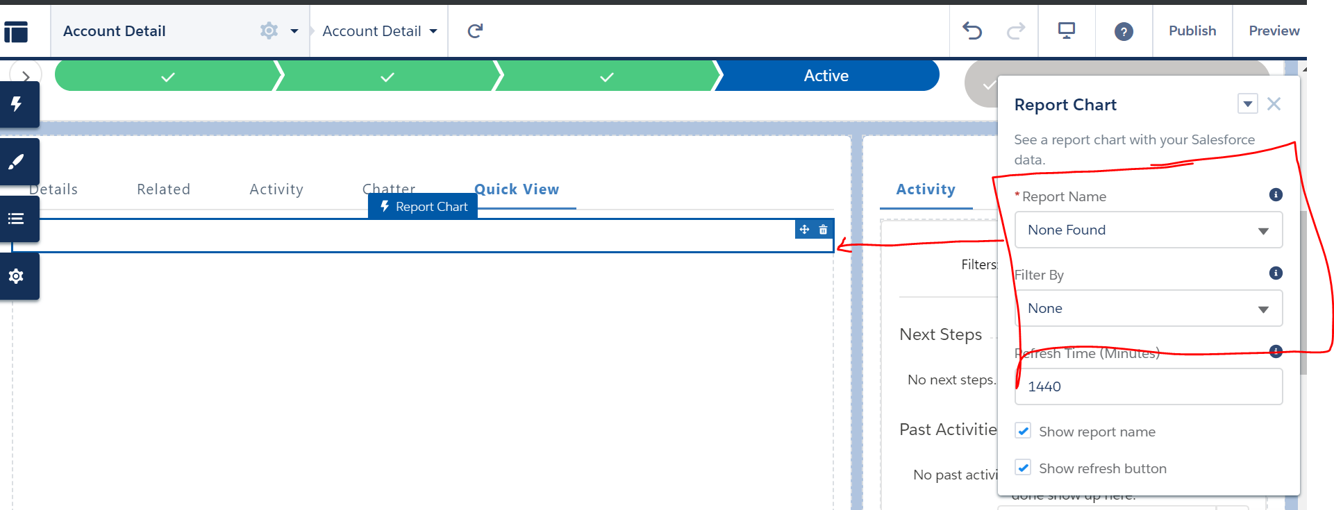 The report filter after deployment is blank.