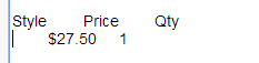 template output, doesn't include product2 lookup Style name field