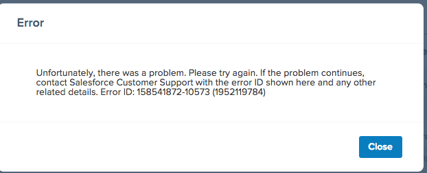 activation error