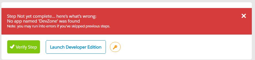error message trailhead No app named ...